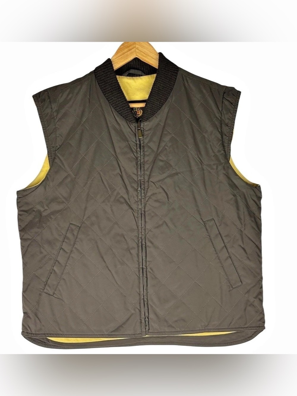 VTG Loro Piana Horsey Vest Jacket Italy Quilted Lined Luxury Men’s Small Brown